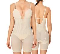 Vorcy Body Shaper for Women Tummy Control Shorts Deep Backless Strapless Shapewear bodysuit V Neck