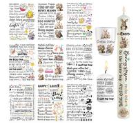 Vordpe Pack of 9 Easter Candle Tattoos, Candle Film, Candle Tattoo Film, Water Slide Film, Candle Stickers, Candle Tattoo, Water Transfer Printing, for DIY Easter Gift