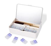 VORDRASSIL MR1 Daily Contact Lens Organizer Case with Mirror and Separate Compartments for Left and Right Lenses, Daily Contact Lens Travel Case