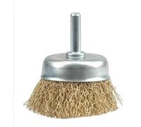 VOREL 06987 - brush cup with shaft 50mm, corrugated wire
