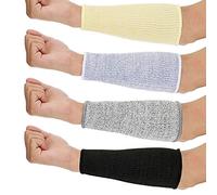 Vorfaove 4 Pair Cut and Burn Resistant Sleeves Arm Protection Sleeves Forearm Protectors for Thin and Bruising