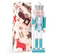 VorFor Blue King Nutcracker Soldier,30CM Nutcracker Christmas Decorations,Wooden Crafts Ornament Gift,Figures Christmas Decorations And Home Decoration Ornament.