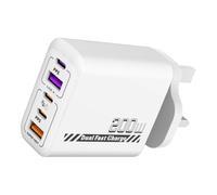 VORILO Multi-Port Charging Station 200W, White | 5 Port Fast Charging Adapter for Phones, Tablets, Laptops, and Everyday Desk Use
