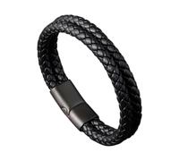 VORILO Stylish Men's Woven Bracelet Magnetic Clasp Adjustable 19cm/21cm/23cm Wrist Chain Artificial Bangle