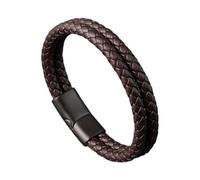 VORILO Stylish Men's Woven Bracelet Magnetic Clasp Adjustable 19cm/21cm/23cm Wrist Chain Artificial Bangle