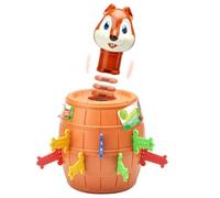 VorIrydian Barrel Pirate Pop-Up Toy, op Up Squirrel Toys for 3-8 Year Old Boys Girls,Squirrel Pirate Bucket, Interactive Toddler Games Toys for 3-8 Years Old Boys Girls Gifts