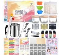 Vorlestour Candle Making Kit for Adults, 162PCS Candle Making Supplies with Soy Wax, Candle Wicks, Jars, Melting Pot, Holiday Stickers, Dyes, Scented, Full DIY Candle Kit for Beginners