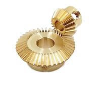 VORNEL pinion spiral 1 set 0.5 Module Bevel Gear 0.5M 20T 40T 1:2 Bevel Gear 90 Degree Transmission Stainless Steel Copper Gear 20 Teeth 40 Teeth Gear miter worm(Copper,3mm bore 6mm bore)