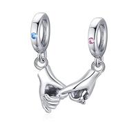 VOROCO 925 Sterling Silver Love Mom Family Series Infinity Love Heart Charm for Pandora Bracelet Perfect Mother's Day Birthday Aniversary Jewelry Gifts for Women Grandma Daughter Metal Cubic Zirconia