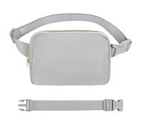 VOROLO Fanny Pack Crossbody Bag For Women And Men Belt Bag Gift For Women Bum Bag with Adjustable Strap for Sports, Light Grey with rope, 1 Pack With Rope