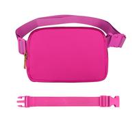 VOROLO Fanny Pack For Women And Men Crossbody Bag Belt Bag with Adjustable Strap, Magenta with Rope, 1 Pack With Rope
