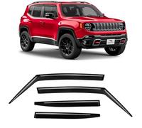 Voron Glass 4 Set Tape-on Deflectors compatible with Jeep Renegade 2014-2025, Car Window Deflectors, Rain Guards with Easy Installation, Noise Reduction, Durability Car Accessories
