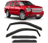 Voron Glass in-Channel Extra Durable Rain Guards for Chevrolet (Chevy) Suburban 1500 2007-2014/Suburban 2500 2007-2013, Window Deflectors, Vent Window Visors, 4 Pieces - 200267