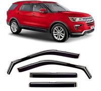 Voron Glass in-Channel Extra Durable Rain Guards for Ford Explorer 2011-2019, Window Deflectors, Vent Window Visors, 4 Pieces - 220116