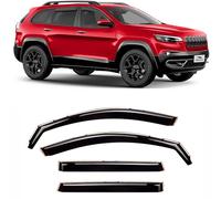Voron Glass in-Channel Extra Durable Rain Guards for Jeep Cherokee 2014-2021, Window Deflectors, Vent Window Visors, 4 Pieces - 220107