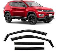 Voron Glass in-Channel Extra Durable Rain Guards for Jeep Compass 2017-2023, Window Deflectors, Vent Window Visors, 4 Pieces - 200475
