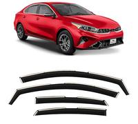 Voron Glass in-Channel Extra Durable Rain Guards for Kia Forte 2019-2024, Window Deflectors, Vent Window Visors, 4 Pieces - 200550