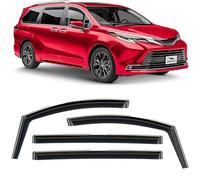 Voron Glass in-Channel Extra Durable Rain Guards for Toyota Sienna 2021-2023, Window Deflectors, Vent Window Visors, 4 Pieces - 200422