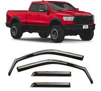 Voron Glass in-Channel Extra Durable Rain Guards for Trucks Dodge RAM 1500 2019-2021 Quad Cab, Window Deflectors, Vent Window Visors, 4 Pieces - 230088