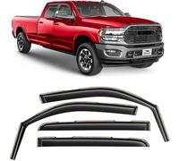 Voron Glass in-Channel Extra Durable Rain Guards for Trucks Dodge RAM 2500 3500 2019-2024 Crew Cab, Window Deflectors, Vent Window Visors, 4 Pieces - 220010v