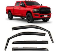 Voron Glass in-Channel Extra Durable Rain Guards for Trucks Dodge RAM 2500 3500 2019-2024 Crew Cab, Window Deflectors, Vent Window Visors, 4 Pieces - 220010v