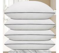 Vorouhals Hotel Collection Bed Pillows for Sleeping 4 Pack Queen Size Cooling Pillows Set of 4 for Back, Stomach or Side Sleepers, Super Soft Down Alternative Microfiber Filled Pillows