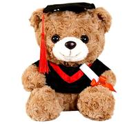VorPrillynt Graduation Teddy Bear, Brown Teddy Bear with Graduation Cap, Cute Plush Bears Cuddly Toy, Small Brown Plush Buddy for primary High School College Personalised Gifts