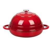 VORRINGARD Cast Iron Enameled Dutch Oven Pot with Lid for Bread Baking, Bread Oven, 6 Quart, Red