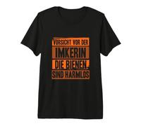 Vorsicht VOR der Imkerin Premium T-Shirt