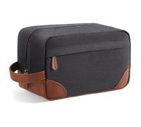 Vorspack Large Toiletry Bag Hanging Dopp Kit for Men Water Resistant Canvas Shaving Bag with Large Capacity for Travel - Dark Grey, Dark Grey, L