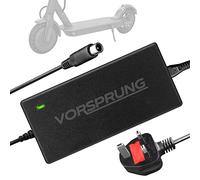 VORSPRUNG® 42V 2A Electric Scooter Charger | Fast Charging with LED Indicator, UK Plug to 1-Pin Connector | Compatible with Xiaomi M365/Pro/1S, Ninebot ES Series, Segway, Aovo, Pure Air