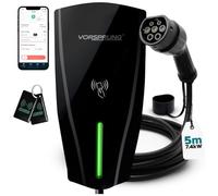 VORSPRUNG® Alpha Smart EV Charger 7kW | Type 2 Tethered | Single Phase Wallbox | Top-Spec Home EV Car Charging Station | IP65, 5m Cable, Adjustable Power, Smart App, PEN Protection | 3 Year Warranty