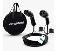 Vorsprung Fast Ev Charging Cable - Type 2 To Type 2, 32A 7.6Kw, High Quality, Ip65, Free Storage Bag - 10 Meters
