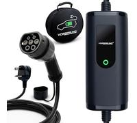VORSPRUNG® Portable EV Charger Type 2 10A (UK Plug 3 Pin) - Rapid Electric Vehicle Portable Charging Cable T2 (IEC 62196-2 Type 2) EV Charger 3 Pin to Type 2 for All Type 2 EV/Phevs (5 Meter) -UK