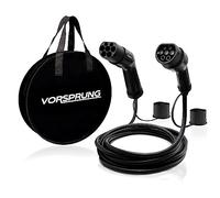 Vorsprung Type 2 EV Charging Cable 15M, 32A 7.68kW, Electric Car Charger Cable Type 2 to Type 2, Single Phase Mode 3, IP65 Waterproof EV Cable for Tesla BMW Audi VW, Carry Bag Included