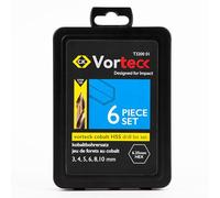 Vorteck Cobalt HSS Drill Bits Set, 6-pcs
