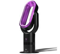 VORTEX AIR Pro Plus Bladeless Heater and Cooler in Violet Bloom - Quiet Smart Remote Oscillating Tower Fan with Timer and Adjustable 10 Speed Settings