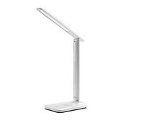 Vortex D10-WHITE LED Desk Lamp, Eye-Caring Table Lamps, Step Less Dimmable Office or Study Lamp with USB Charging Port, Touch Control,Wireless Output Power 10W,3 Colors Temperature Options(White)