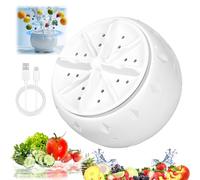 Vortex Fruit and Vegetable Washer, Fruit and Veg Washer, OH-Purification Technology Fruit Washing Machine, Compact USB Rechargeable Veggie Wash Device for Kitchen (A)
