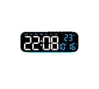 Vortex GH8051 Large LED Digital Alarm Clock with RGB Color-Changing Breathing Base Lights, Time/Date/Weekday/Temperature Display - Modern Night Light Desk Clock for Bedroom, Office & Home Decor