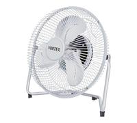 Vortex High-Velocity Chrome Floor Fan 9" - 3 Speed Settings, Adjustable Tilt Head, Powerful Air Circulation for Home, Office, Gym, Greenhouse & Hydroponics - Robust Metal Frame & Handle