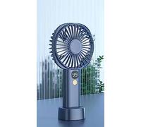 Vortex S-19 Small Handy Convenient Wireless Rechargeable Powerful 5 speed levels Natural wind mode option Battery level indication standing fan with table dock (BLUE)