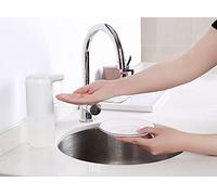 VORTEX SDE02001 Automatic Soap Dispenser Hand Sanitizer Dispenser 300ml/10.5 oz Touchless Sensor Hand Free Soap Dispenser for Shower Gel/Facial Cleanser/Detergent, ABS Plastic, White