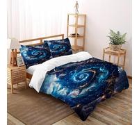 Vortex Starry Sky Duvet Cover Sets Totem Ultrasoft Hypoallergenic Reversible Duvet Covers Non Iron Luxury Bedding Set With Zipper Closure Double(200x200cm)