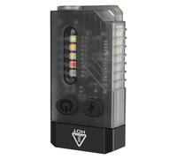 Vortex V10 EDC Flashlight with Red UV Blue Green Yellow White Light Emergency Signals Fluorescent Powerful 1000lm Rechargeable Mini Pocket LED Keychain Flashlight USB-Type C Magnetic end
