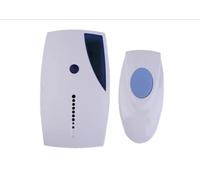 Vortex Z513E Wireless Dry cell operated stylish hangable 36 music options blue light blinking notice super strong penetration adjustable volume user friendly white doorbell