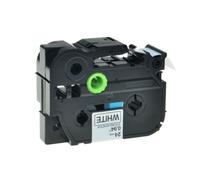 VortexLumen 5pcs Black On White Label Tape 24mm Compatible With TZ Tze 251 Tze-251