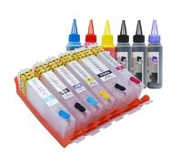 VortexLumen 5pcs PGI-580 CLI-581 Empty Fill Ink Cartridge With ARC Chips Compatible With TS6150 TR7550 TS8250 PGI-580 CLI-581(6color and 6Ink)