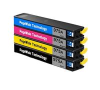 VortexLumen Ink Cartridge 972A 913A 974A 975A With Pigment Ink Compatible With 352dw 377dw 452dn 452dw 477dn 477dw 552dw 577dw Printer 1SET(975A - BK C M Y)