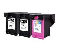 VortexLumen Ink Cartridge Compatible With 65XL For 65 Deskjet 2620 2621 2622 2623 2624 2625 5010 5020 5030 5032 5034 5052 5055(2Black 1Color)